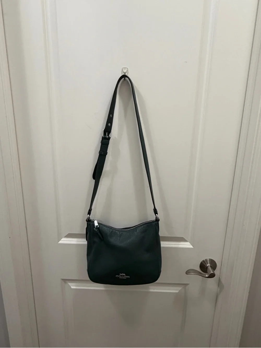 Coach Green Pebbled Leather Shoulder Bag